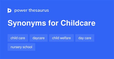 childcare synonym|child care words.